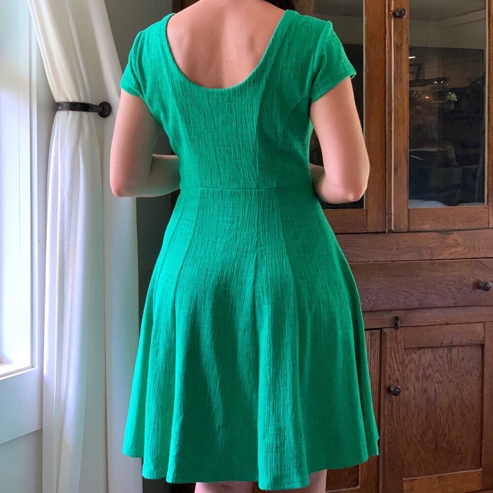 Anthropologie Green Pullover Fit&Flare Dress, XS - Picture 3 of 6